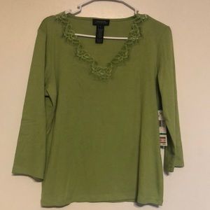 Vintage Jones New York Signature tunic Large green